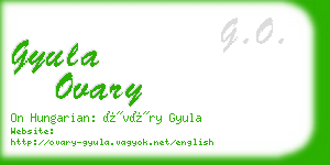 gyula ovary business card